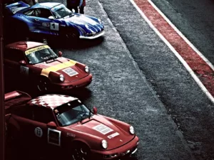 Trío de Porsche Carrera en Porsche Days Spa-Francorchamps – fotografía artística edición limitada