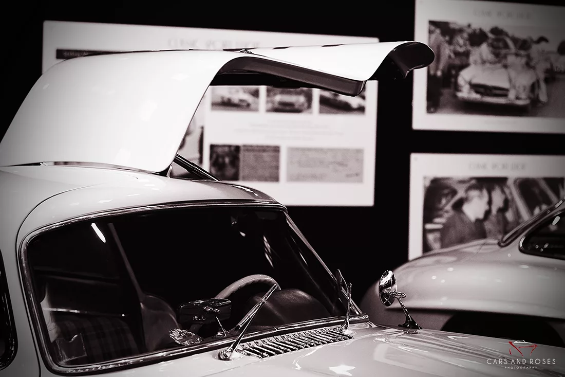 Detalle portezuela Mercedes 300 SL Gullwing fotografía fine art — Cars and Roses