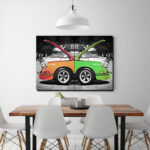 Arte de capó abierto de Porsche Carrera