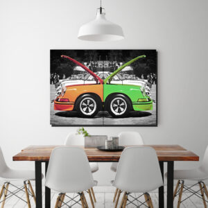 Arte de capó abierto de Porsche Carrera