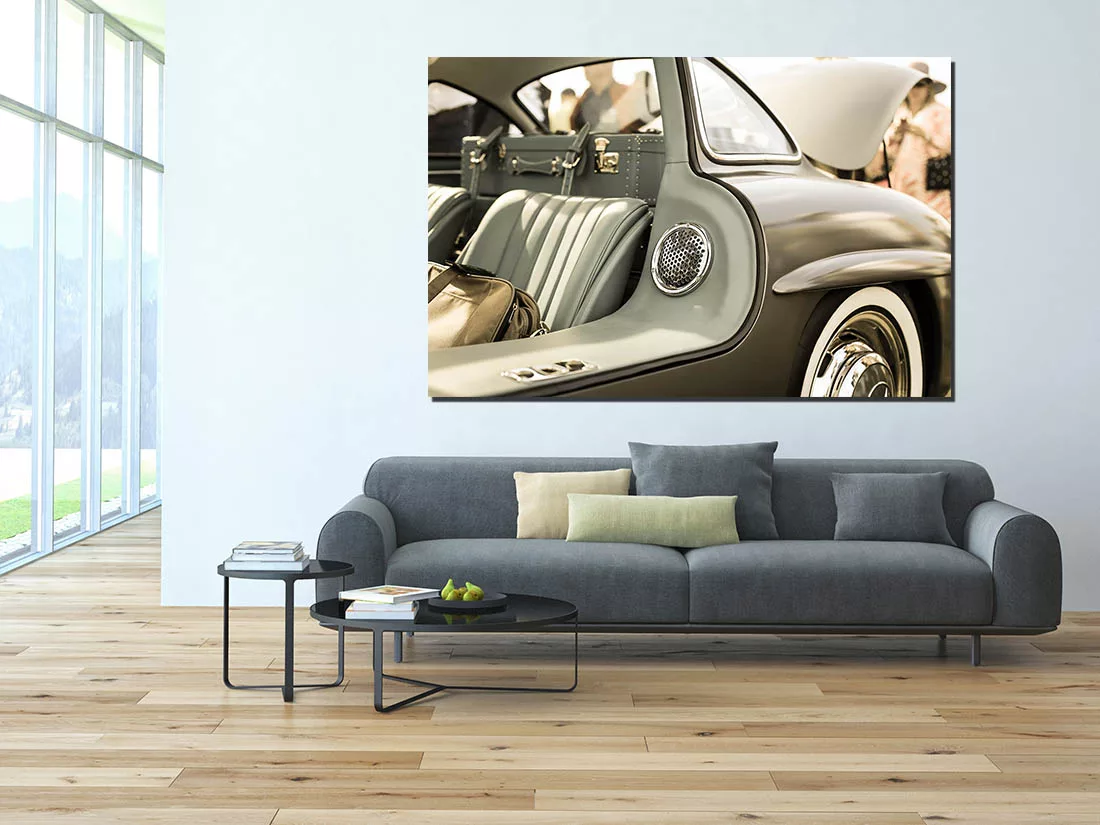 Cuadro fotografía fine art Mercedes 300 SL Gullwing decoracion interior premium — Cars and Roses