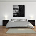 Impresión en blanco y negro de Porsche antiguo