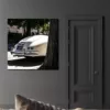 White poster in gray room, 3d illutration Decoración Mural Porsche en Carmel-by-the-Sea – Lienzo Fine Art Edición Limitada