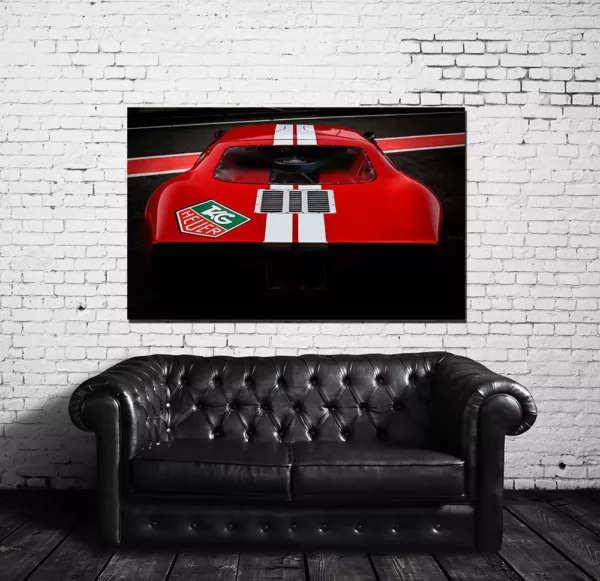 Fotografía Ford GT40 Rojo – El Coche que Venció a Ferrari en Le Mans | Edición Limitada