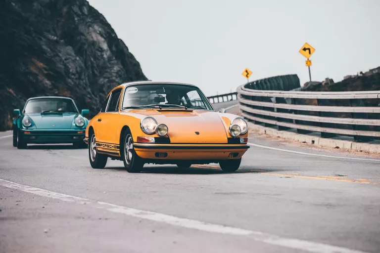 Fotografía fine art Porsche 911 clásico ruta costera californiana edición limitada cuadro automóvil