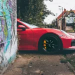 fotografía fine art Porsche Cayman GT4 rojo graffiti Doel edición limitada cuadro
