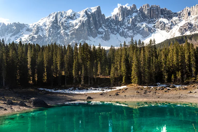 Fotografía lago di Carezza Karersee Dolomitas
