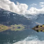 Fotografía lago Wägital Suiza Alpes