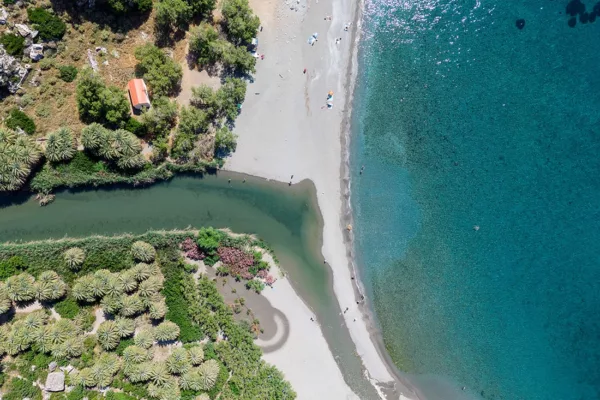 Fotografia Preveli Beach Creta palmeraie palmeras turquesas Fotografia fine art Preveli Beach Creta palmeraie palmeras Phoenix theophrasti aguas turquesas garganta Kourtaliotiko edicion limitada cuadro paisaje mediterraneo