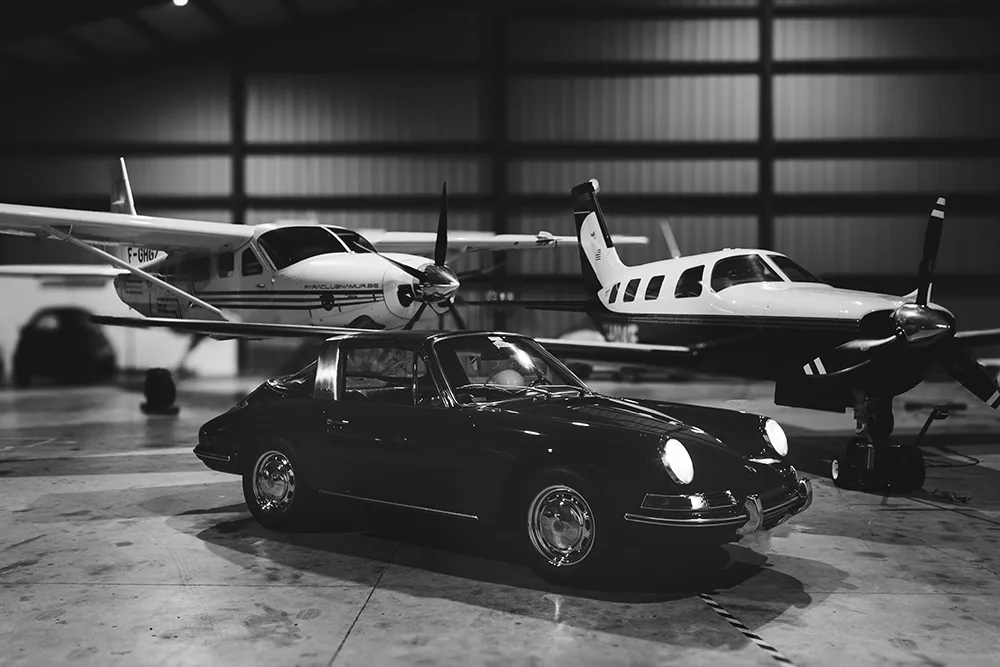 fotografía fine art Porsche 911 Targa blanco y negro decoración