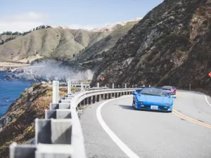 Lamborghini Diablo azul Pacific Coast Highway fotografia fine art edicion limitada | Cars and Roses