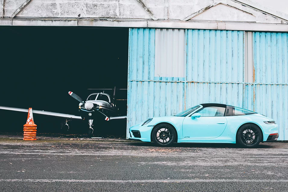 Fotografia Porsche 911 Targa i am blue fine art edicion limitada Cars and Roses