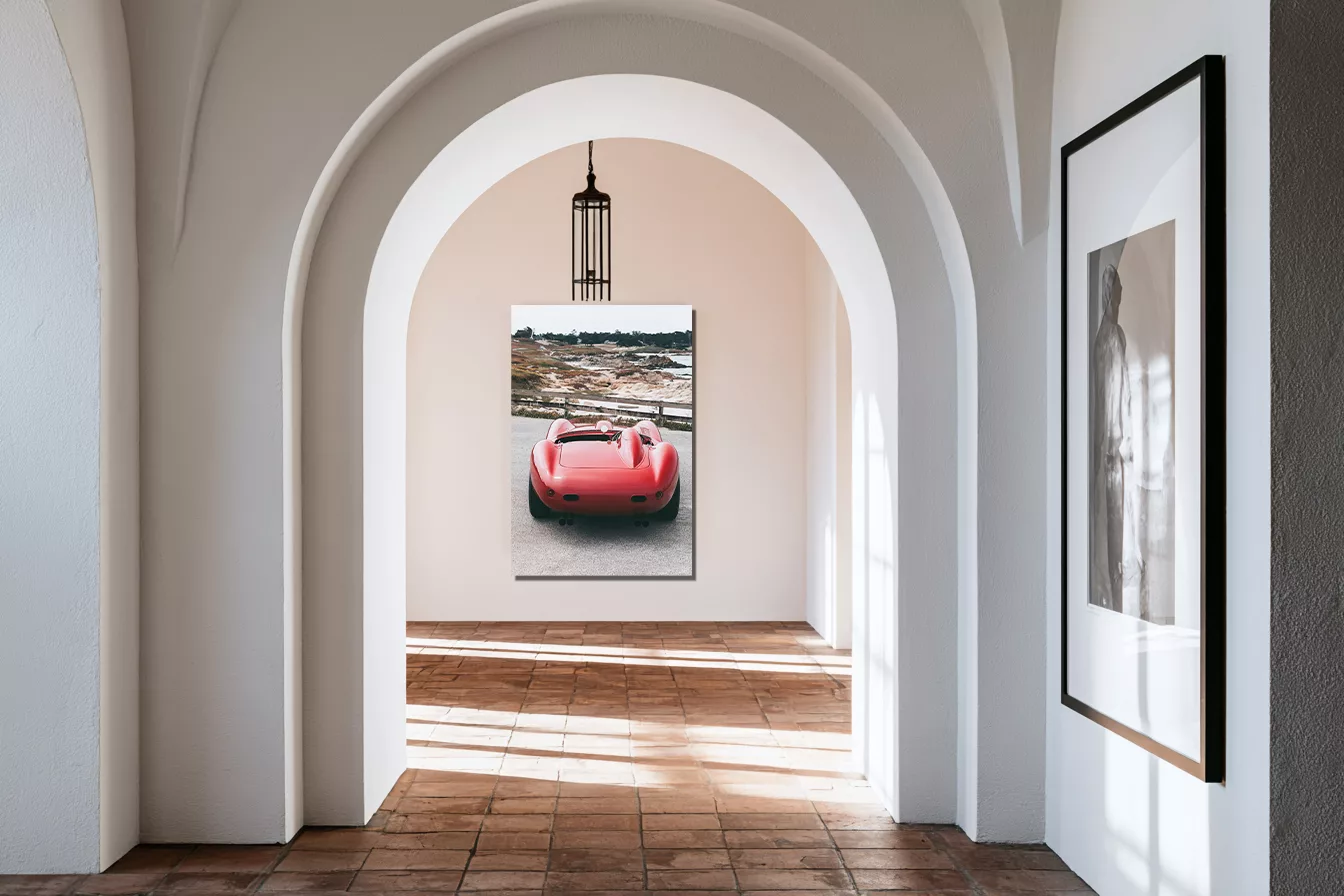 Wall art Ferrari Testa Rossa fotografía fine art en salón moderno pared galería