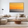 Decoración de pared fotografía fine art atardecer Marbella salón interior minimalista cuadro gran formato