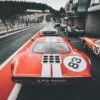 Ford GT40 en la parrilla de salida de Spa, fotografía de arte