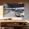 Vista en interior – cuadro Porsche 911 Turbo y Piper Malibu Hangar Light